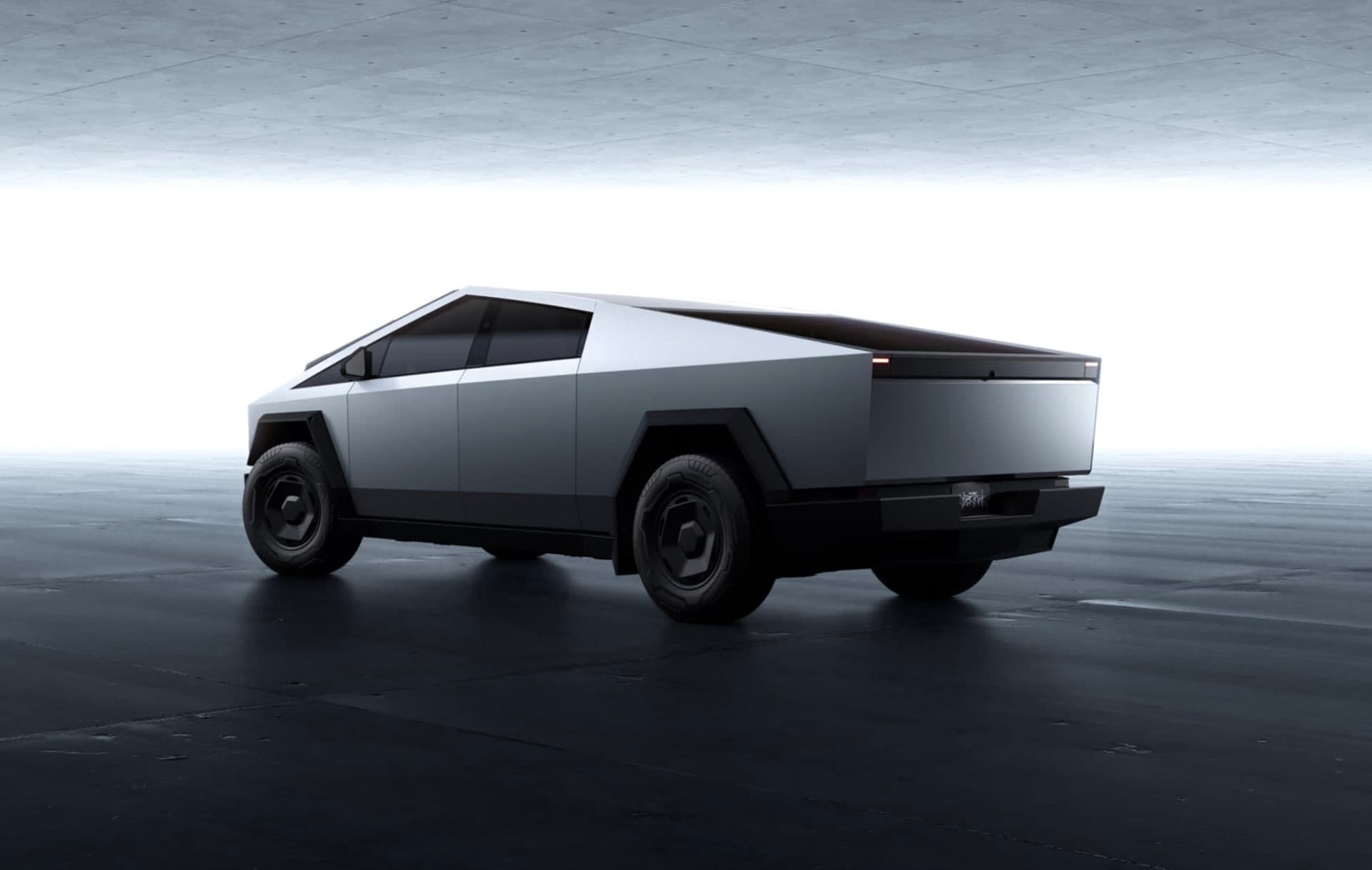 Cybertruck bản AWD cơ bản — màn hình cấu hình, thời gian giao 2027.